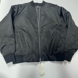 Women’s Athleta Black Sateen Bomber Jacket